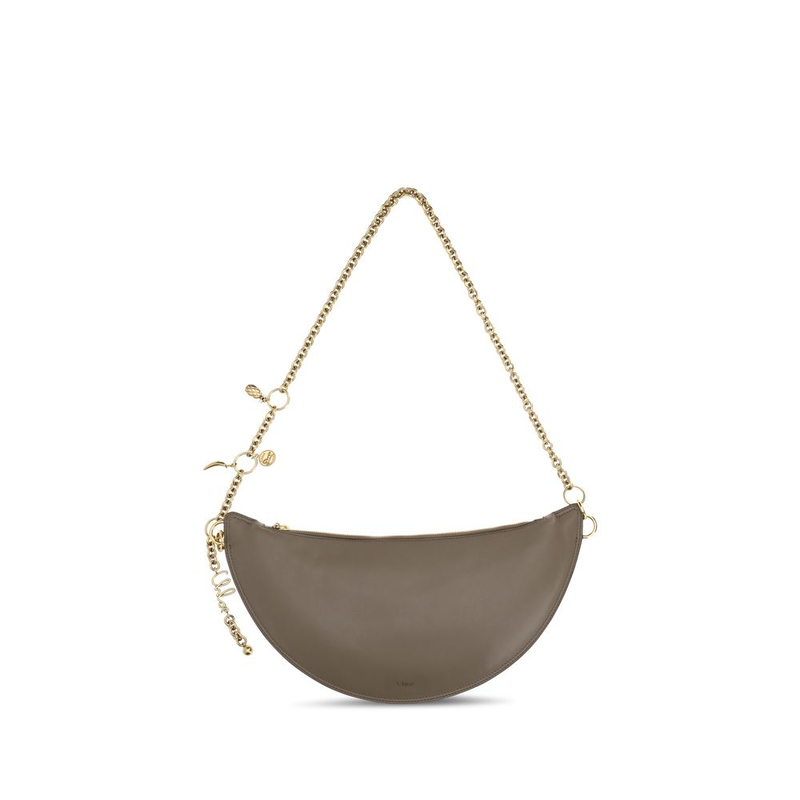 Gray calf leather bos taurus shoulder bag-null