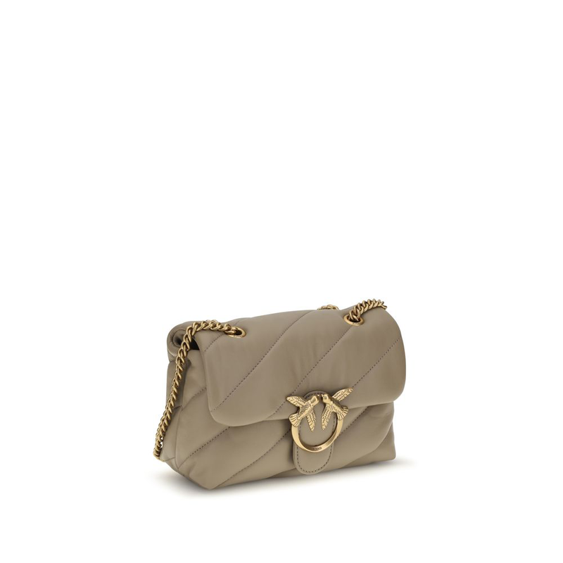 Beige calf leather bos taurus shoulder bag-null