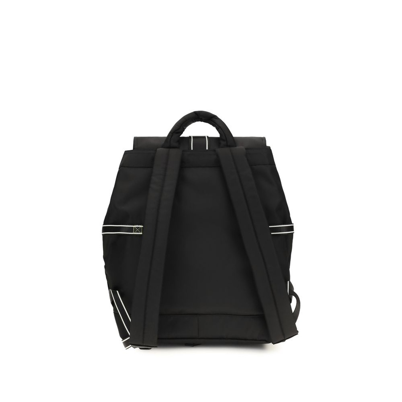 Black recycled polyamide backpack-null