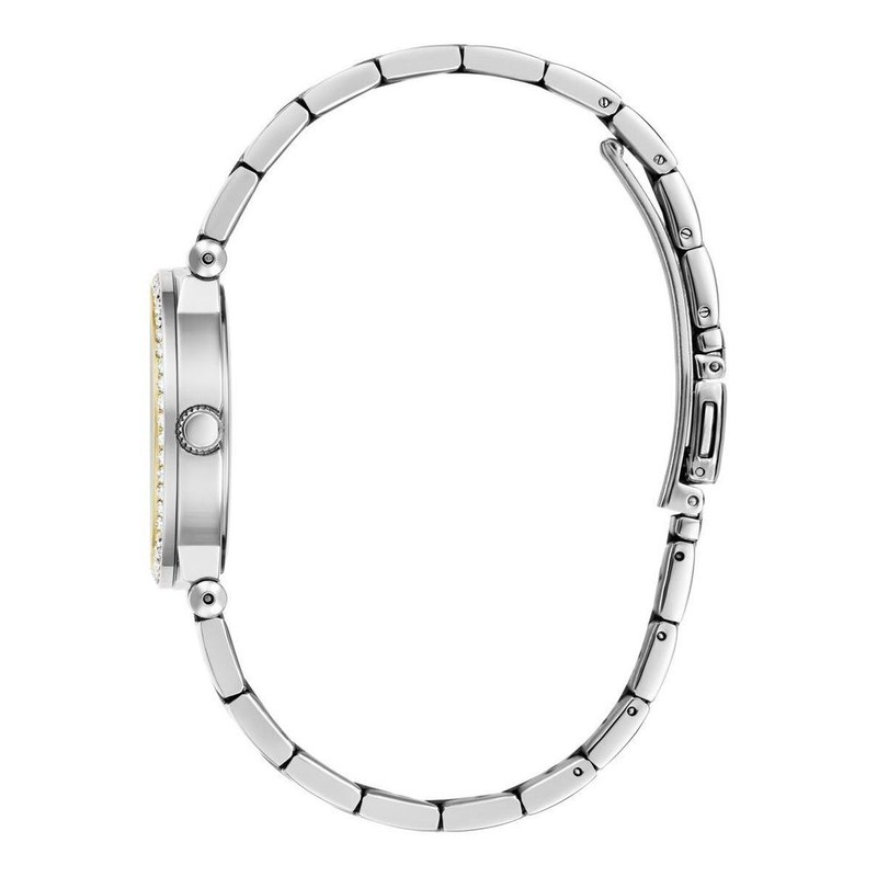 Gold stainless steel dress watch-null