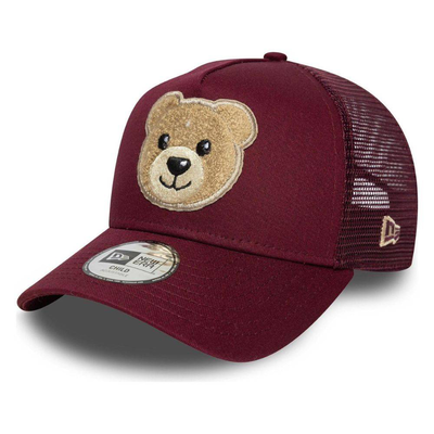 New era child boucle bear trucker, Red, medium