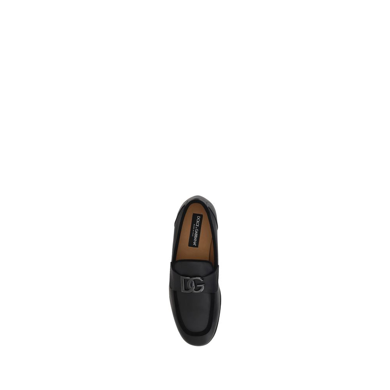 Black calf leather bos taurus slip-on loafers-null