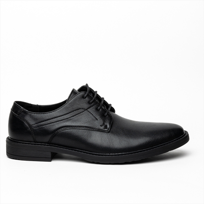 Southport classic derby shoes in quadruple  lacing, Black, medium