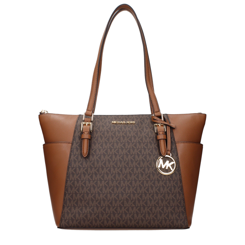Brown leather shoulder bag-null