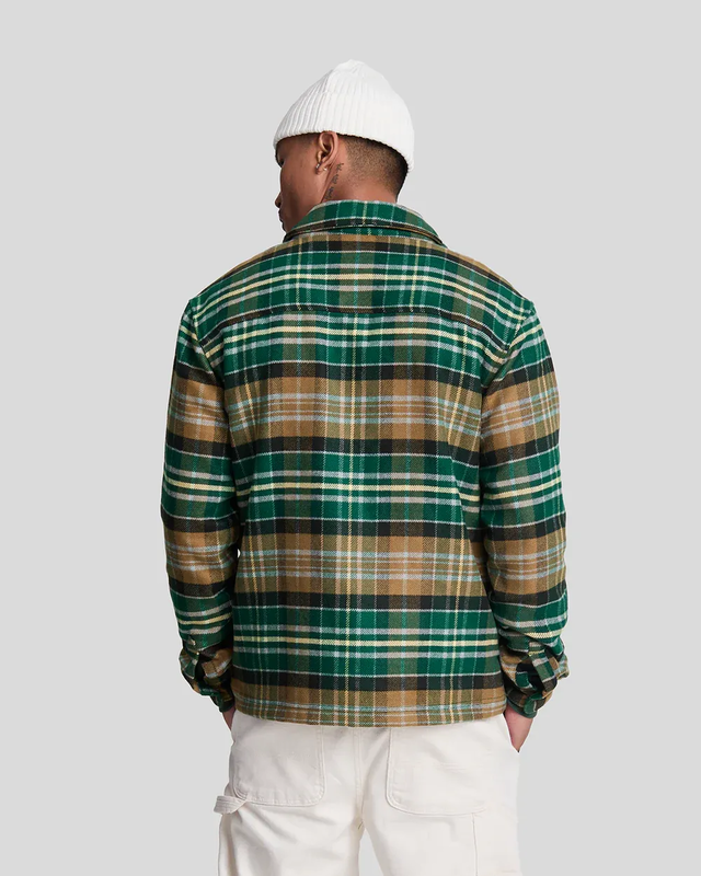Product image: Check flannel overshirt x351 argyle teal/ heritage taupe-null