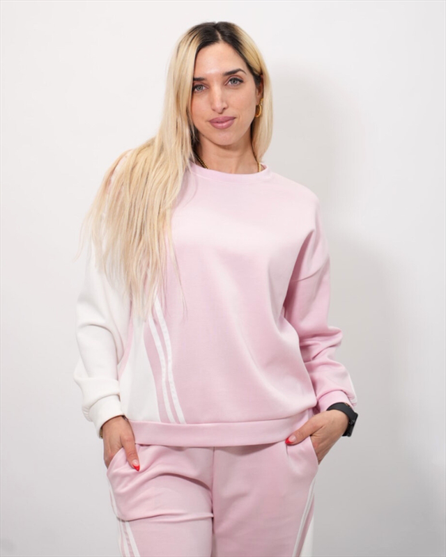 Stripe set tracksuit pants top 21657-null