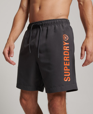Superdry code core sport 17 inch swim, Charcoal, medium