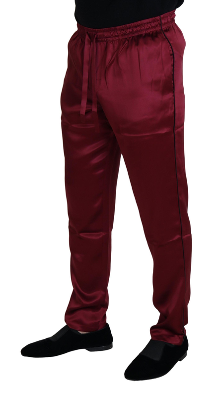 Bordeaux silk dg sleep lounge pants-null