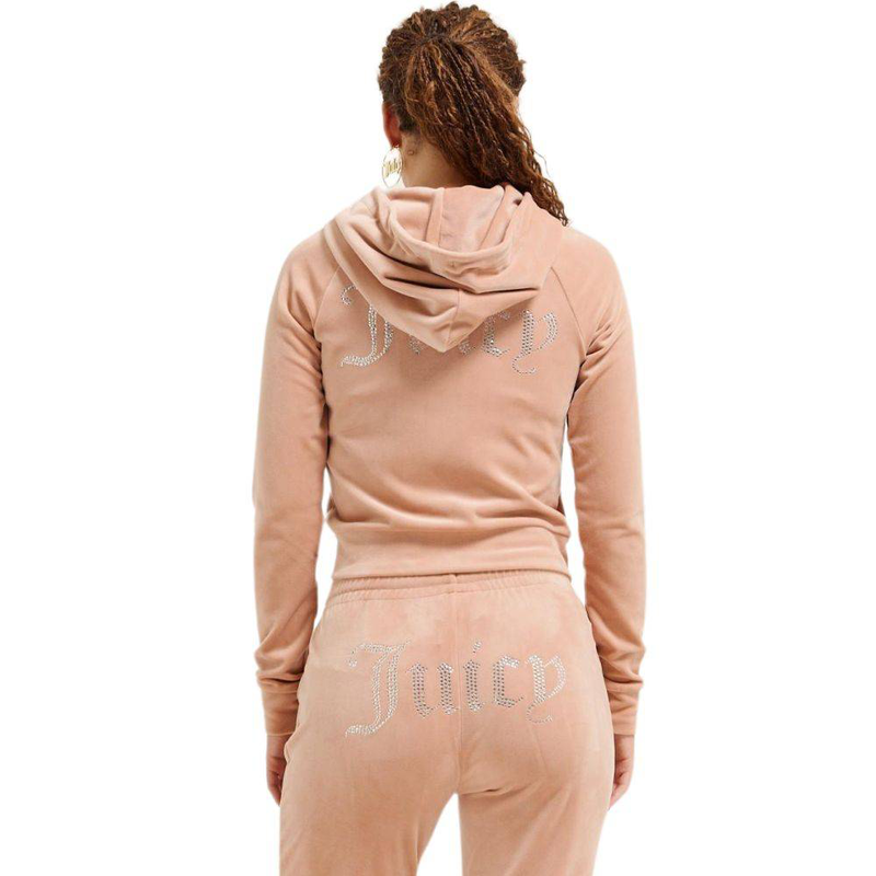 Madison diamante velour zip-through hoodie-null