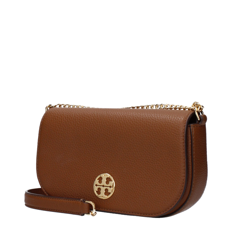 Brown leather crossbody bag-null