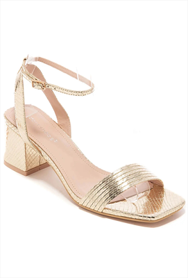 Sandal croco metalic