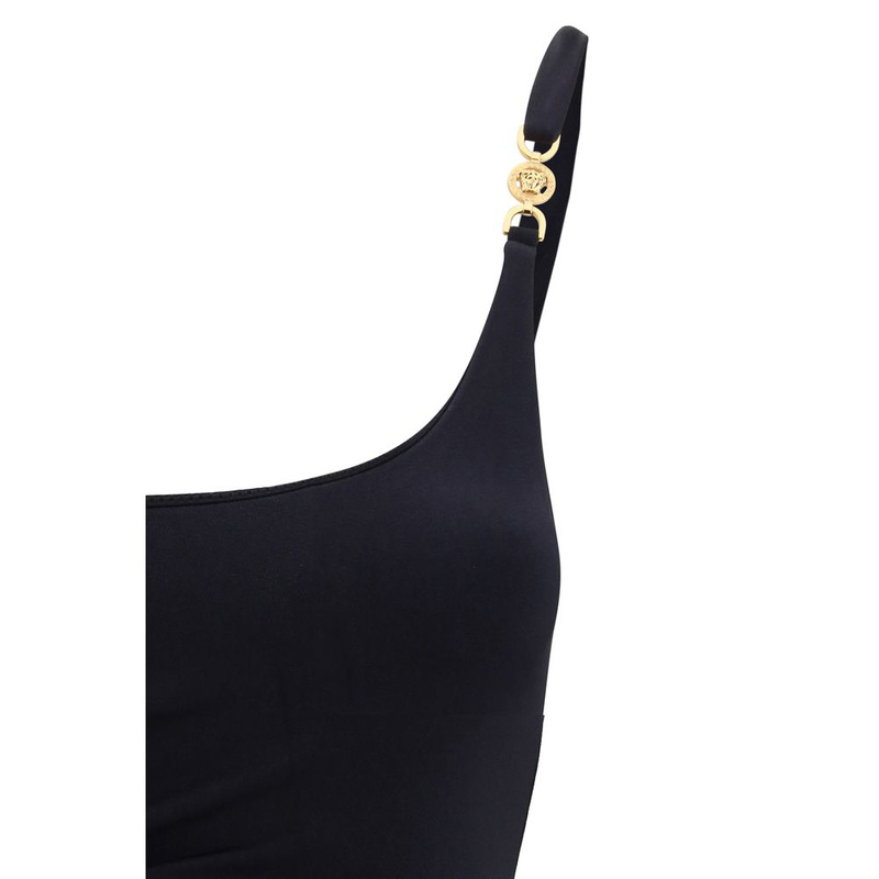 Black polyamide one-piece swimsuit-null