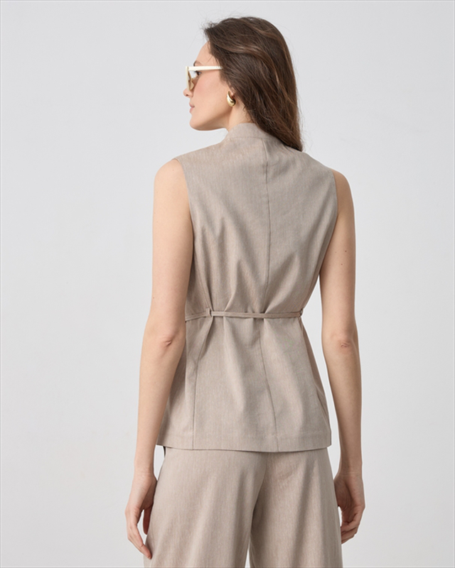 Blazer melange sleeveless-null