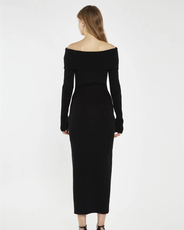 Glamorous bardot knitted midi dress an4888-null