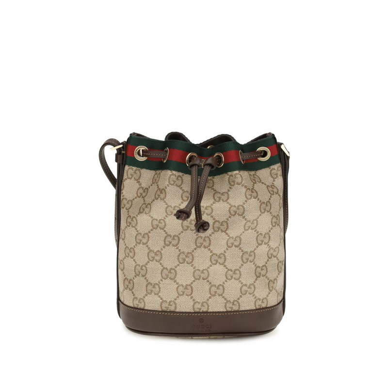 Beige cotton backet bag-null