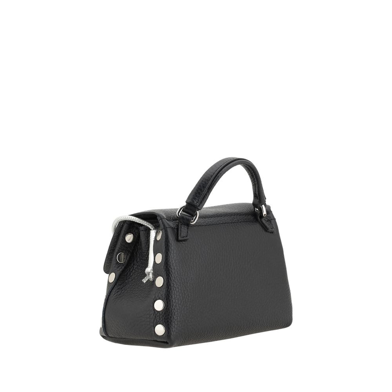 Black calf leather bos taurus shoulder bag-null