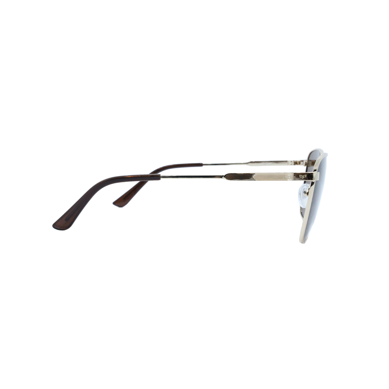 Product image: OJO sunglasses square gold frame and temples with polarised brown lenses rx-null