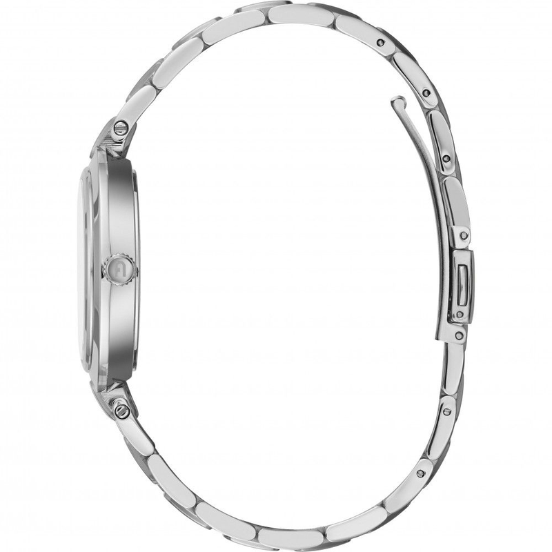 Gray stainless steel dress watch-null