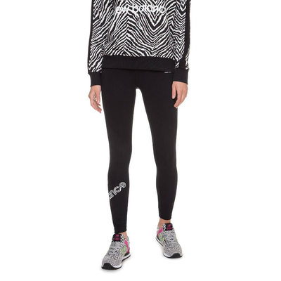 Womens animal print leggings, Black, medium