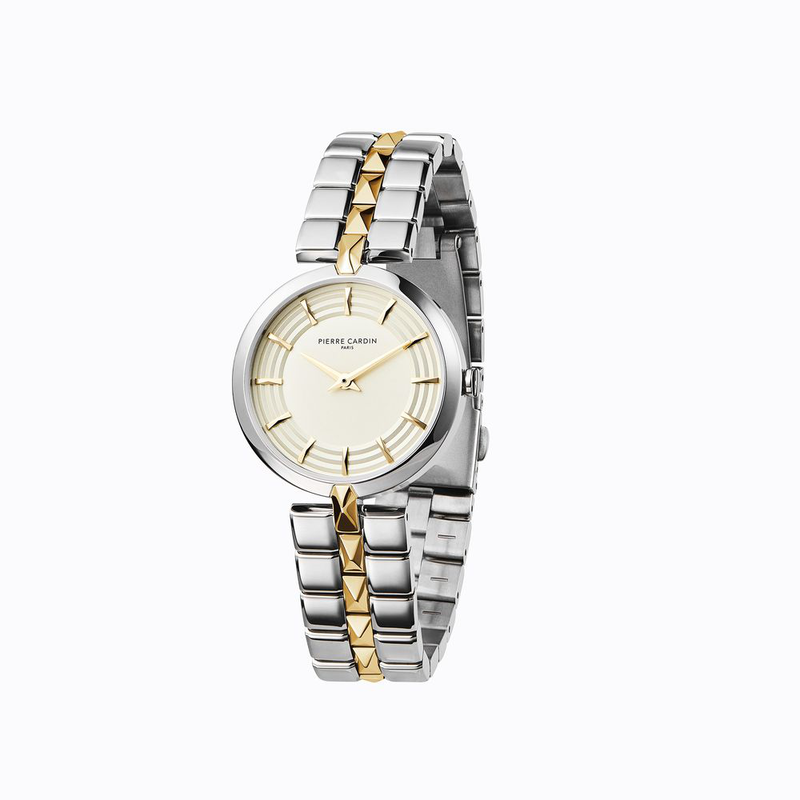 Gray stainless steel dress watch-null