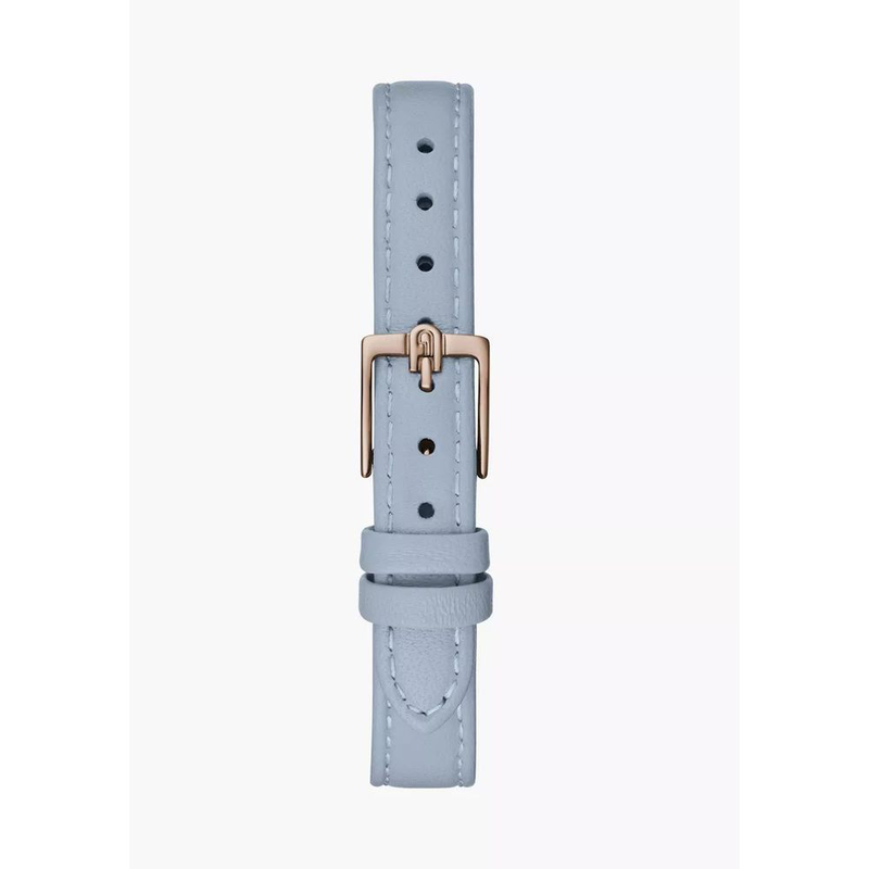 Blue leather dress watch-null
