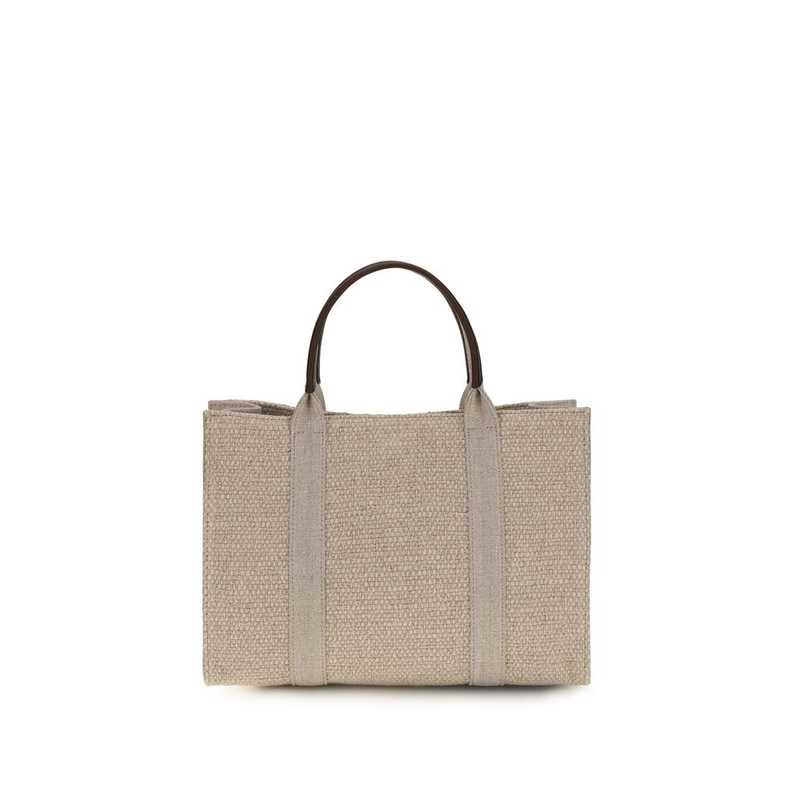 Beige fabric handbag-null