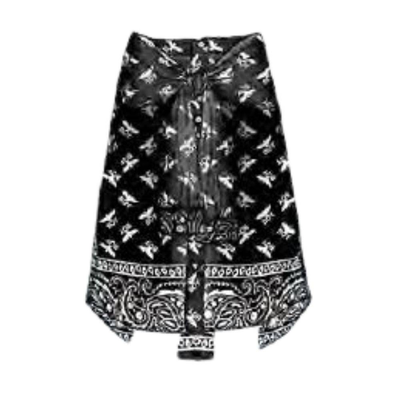 Aop logo paisley skirt