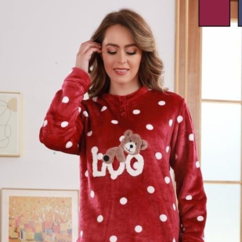 Womens thick velvet pajamas #1825-null
