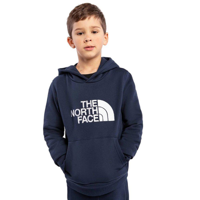 Youth drew peak hoodie, Navy / White, medium