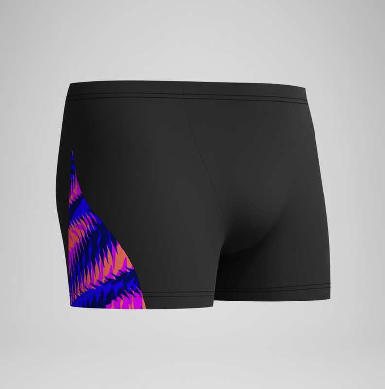 Speedo men's allover digital v-cut aquashort image number null