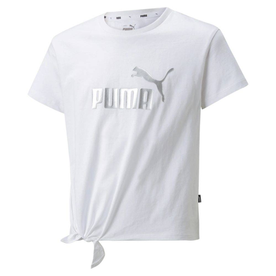 Essentials girls logo knotted t-shirt