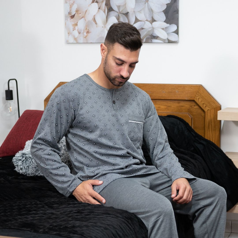Mens pajamas in flanel fabric #2462 image number null