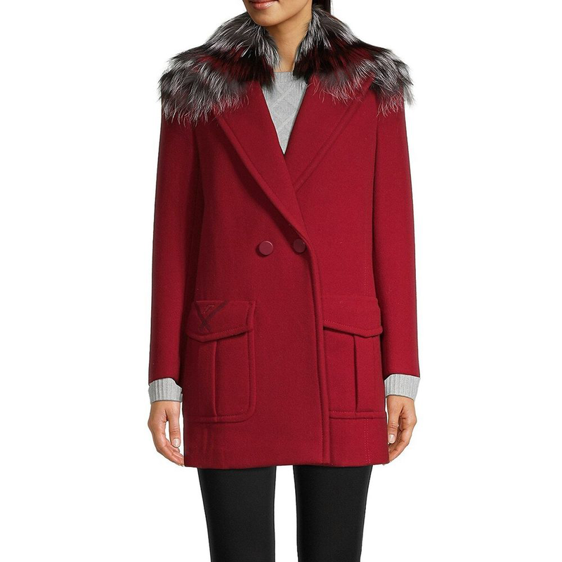 Multicolor virgin wool coat-null