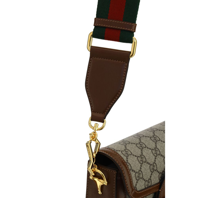 Brown polyethylene shoulder bag-null