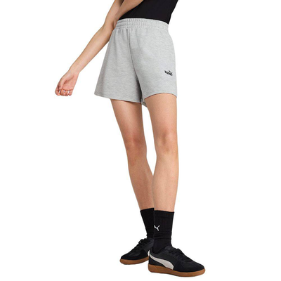 Essentials small no. 1 logo 4” lightweight high-waist shorts, Grey, medium