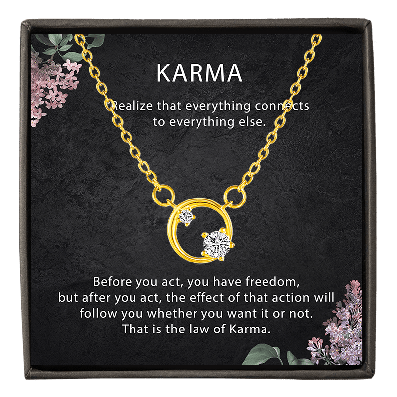 Karma gold necklace, , medium image number null