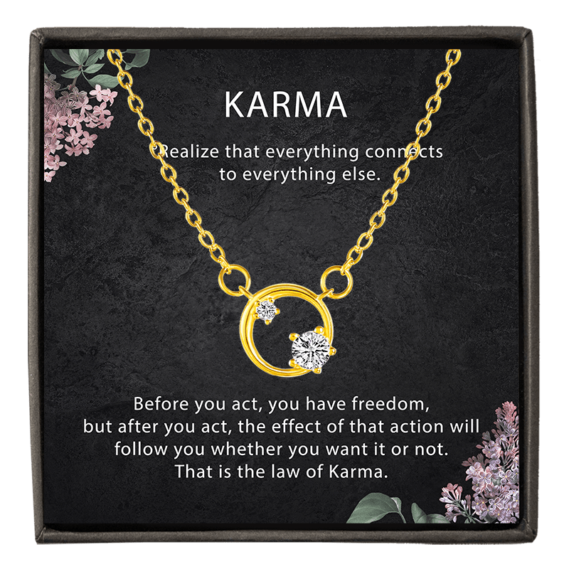 Karma gold necklace image number null