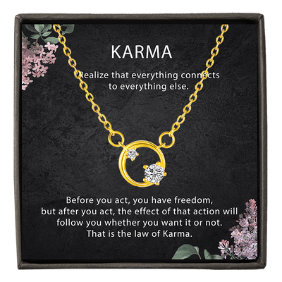 Karma gold necklace