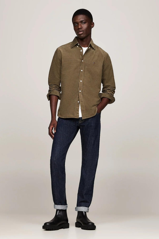 Solid corduroy rf overshirt-null