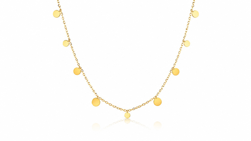 Mini circle drop necklace-null
