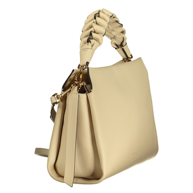 Beige leather women handbag-null