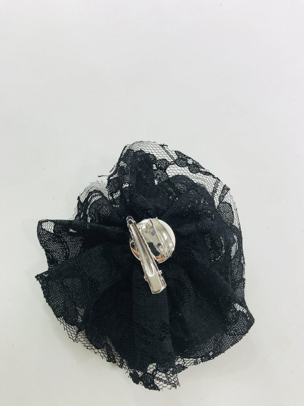 Product image: Dolly by le petit tom ® lacy hair/rosette broach in black-null
