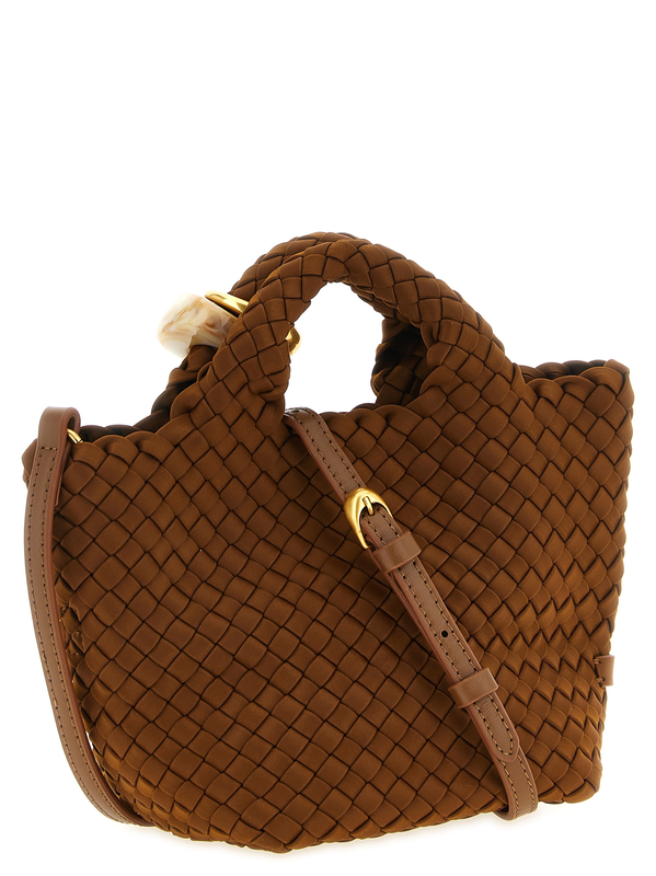 Brown nylon handbag-null