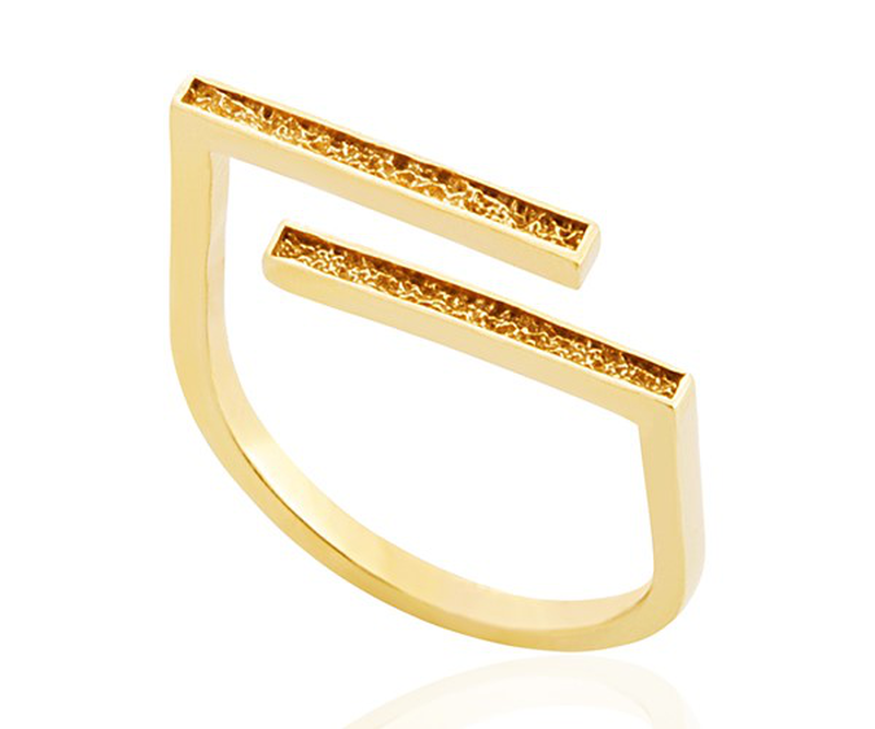 Cupid double bar ring-null
