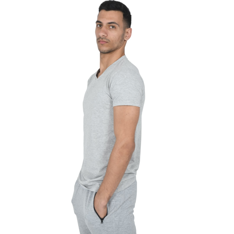 Slim v neck t-shirt with spandex #8025 image number null