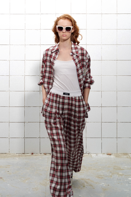 Product image: Lumina shirt and trousers set in gingham pattern-null