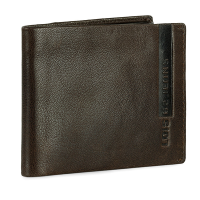 Πορτοφόλι ανδρικό δερμάτινο lois 202687-02 καφέ, Brown, medium