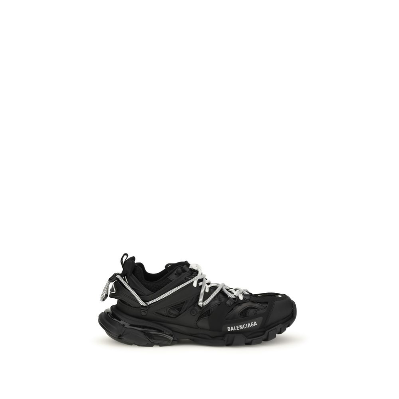 Black polyethylene athletic sneakers-null
