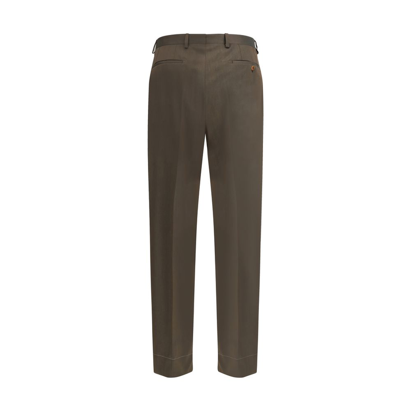 Bicolor wool oves aries casual pants-null