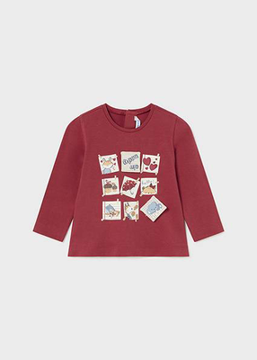 Σετ μπλουζα & κολαν κοκκινο, Red, medium